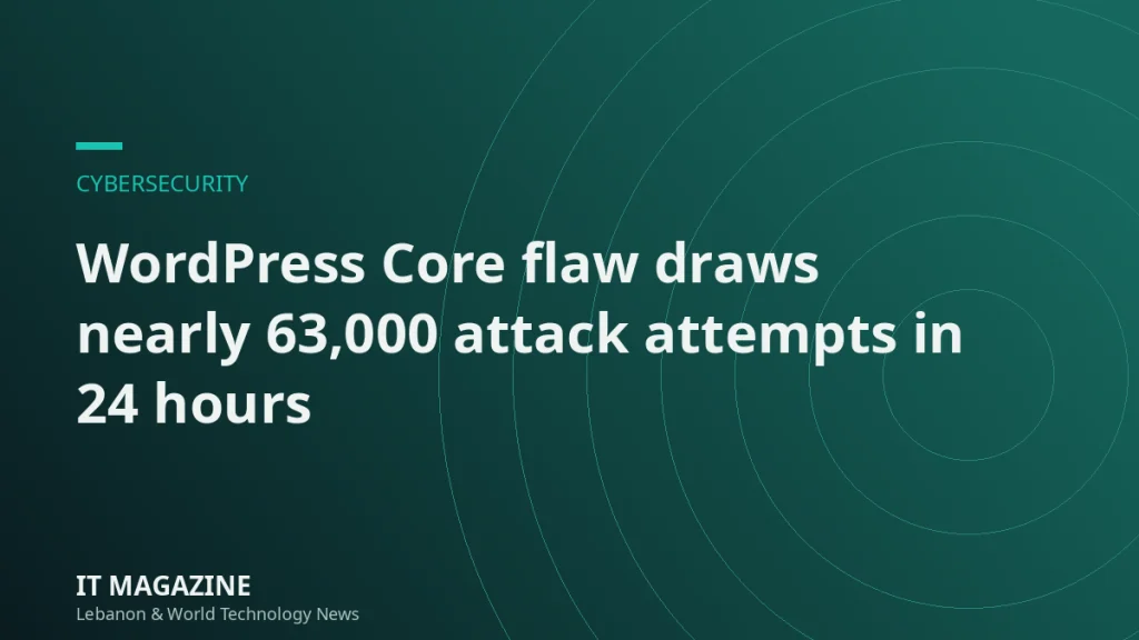 WordPress Core flaw draws nearly 63,000 attack attempts in 24 hours